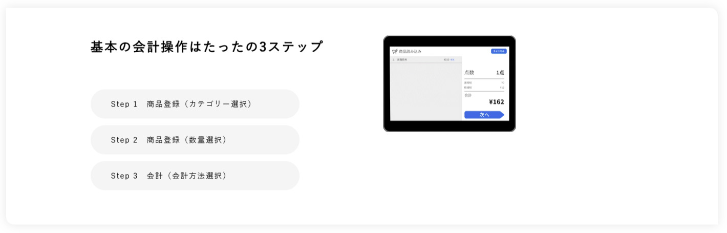 セルフレジの会計操作