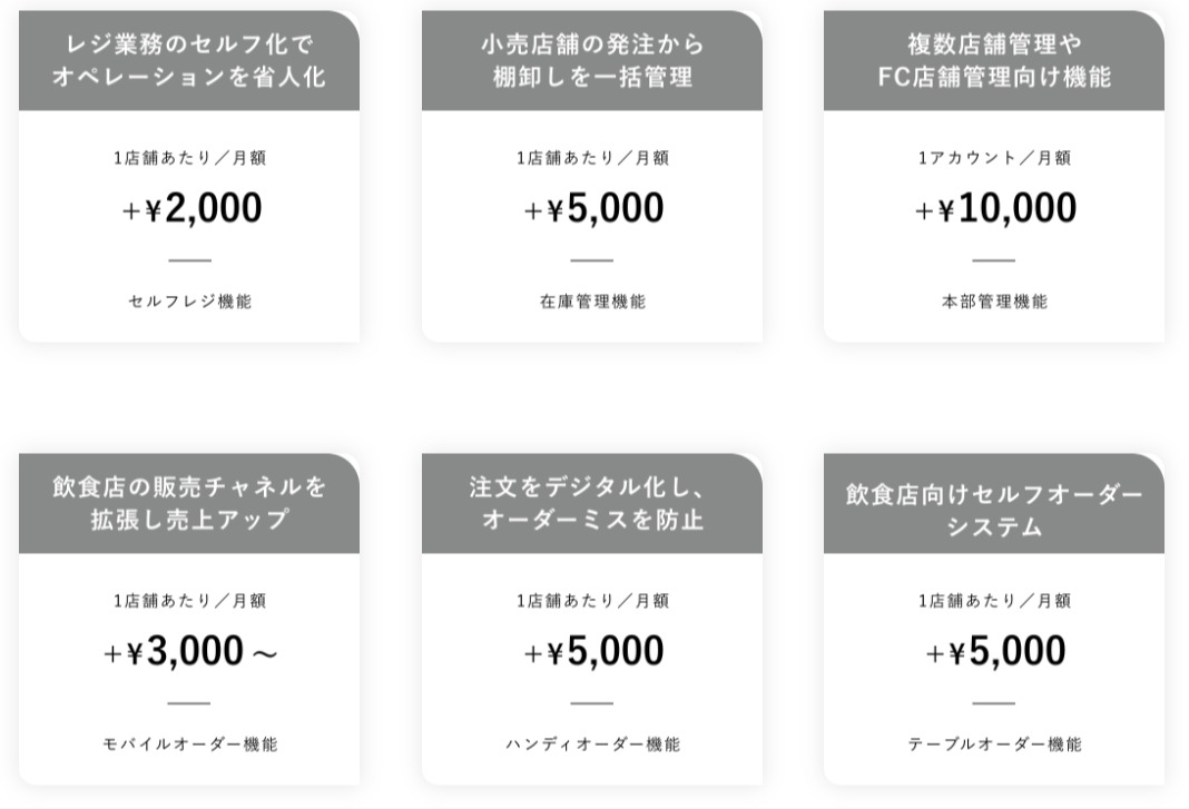 セミセルフレジのオプション