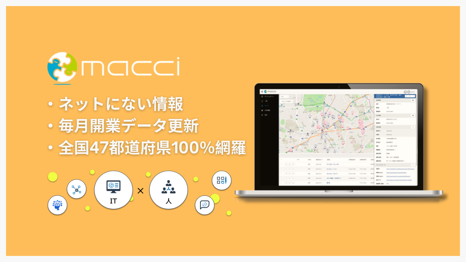 開業法人・店舗データベース「macci」