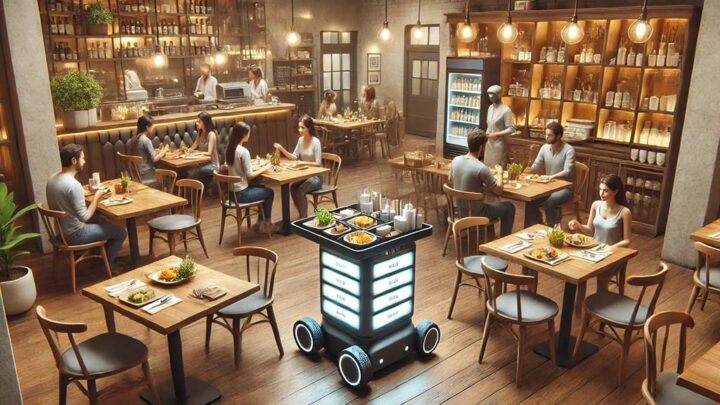 小規模飲食店でも利用できる配膳ロボット