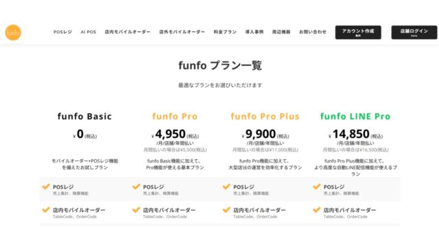プラン一覧｜funfo公式サイト