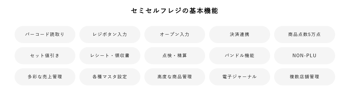 セルフレジの基本機能