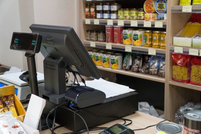 小売店のレジ設備のイメージ