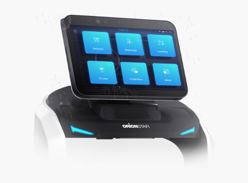 配膳ロボットの画面