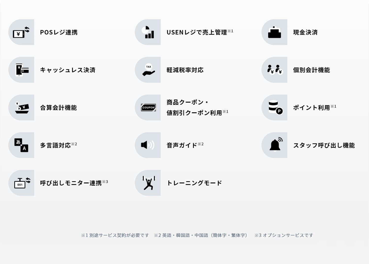 店舗にもお客様にもうれしいUSEN セルフレジの主な機能