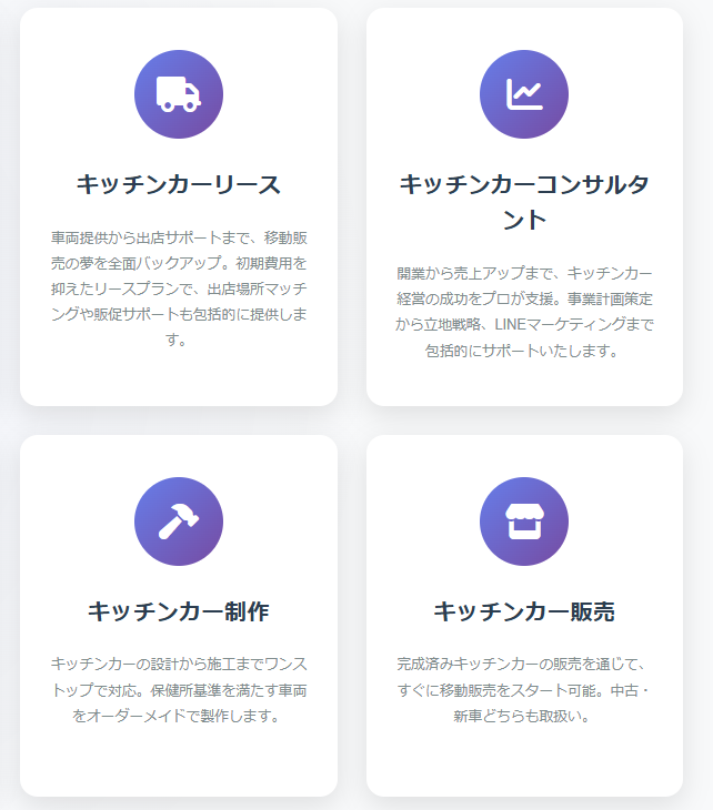 キッチンカー開業支援のシンクラウド