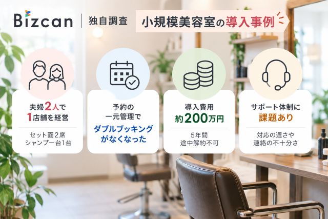 Bizcan独自調査｜予約管理・POSの美容室での導入事例