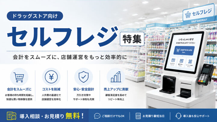 ドラッグストア向けのセルフレジ