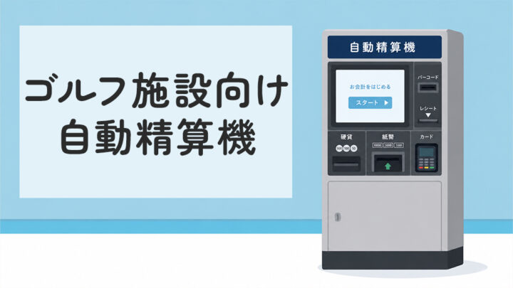 ゴルフ施設向けの自動精算機