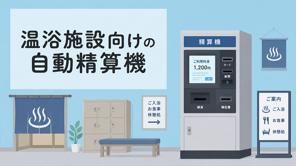 温浴施設の自動精算機