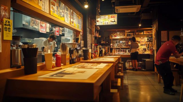 ラーメン屋の店内