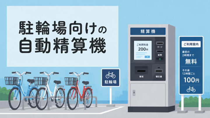 駐輪場向けの自動精算機