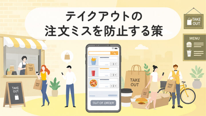 テイクアウトの注文ミスを防止する策