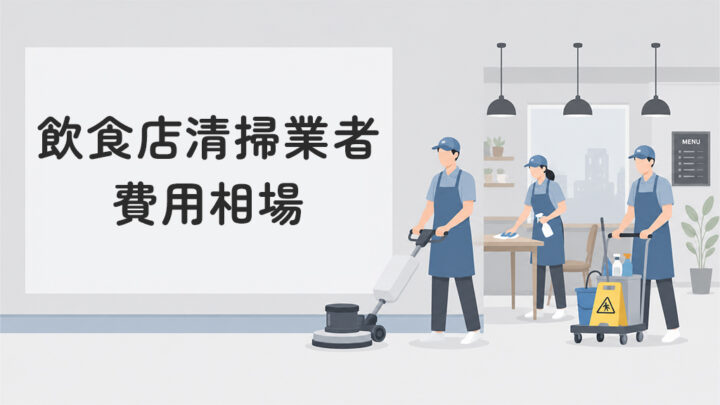 飲食店清掃業者の費用相場